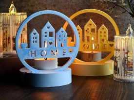 Molde silicona porta vela HOME